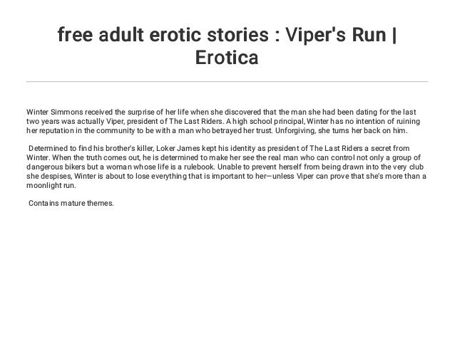 Free Adult Erotic Stories